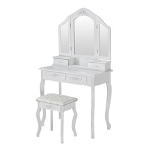 Load image into Gallery viewer, Panana Girls Princess Bedroom Dressing Table Stool mirror Home Furnitures Mother &amp; daughter Dressing table