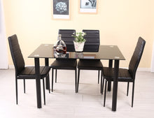 Load image into Gallery viewer, Panana Dining table set with 4/6 pcs Chairs Faux Leather High Metal Leg Padded Seat Kitchen